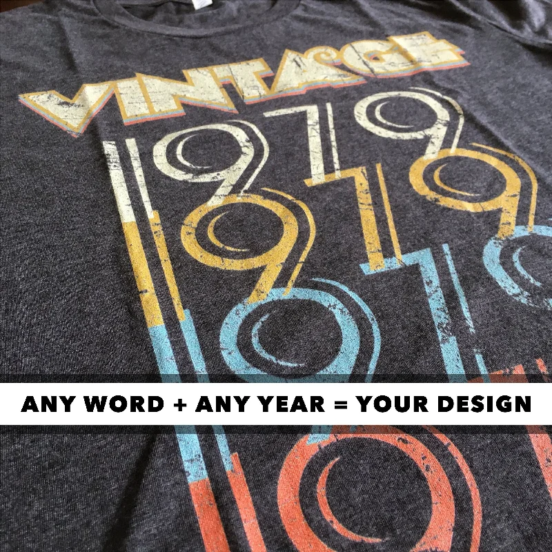 43rd Birthday Gift, 1979 T Shirt in Retro & Vintage 70s style for Men or Women Unisex Jersey Short Sleeve Tee Shirt Top