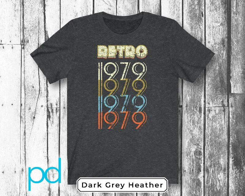 42nd Birthday Gift 'Retro 1979' T Shirt for Men or Women Unisex Short Sleeve