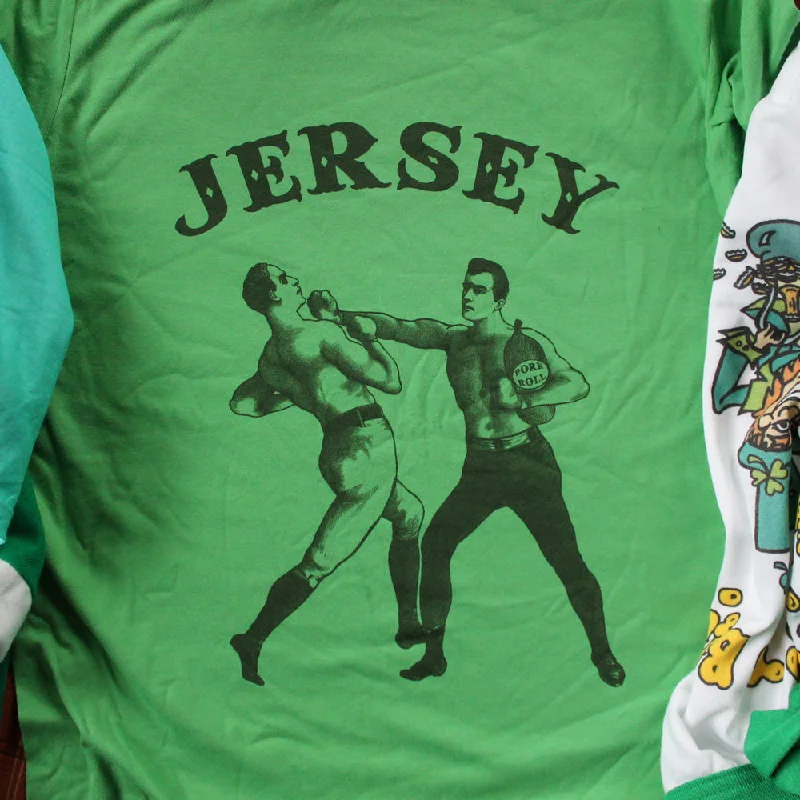 Green New Jersey Pork Roll women's shirt with Boxing Men