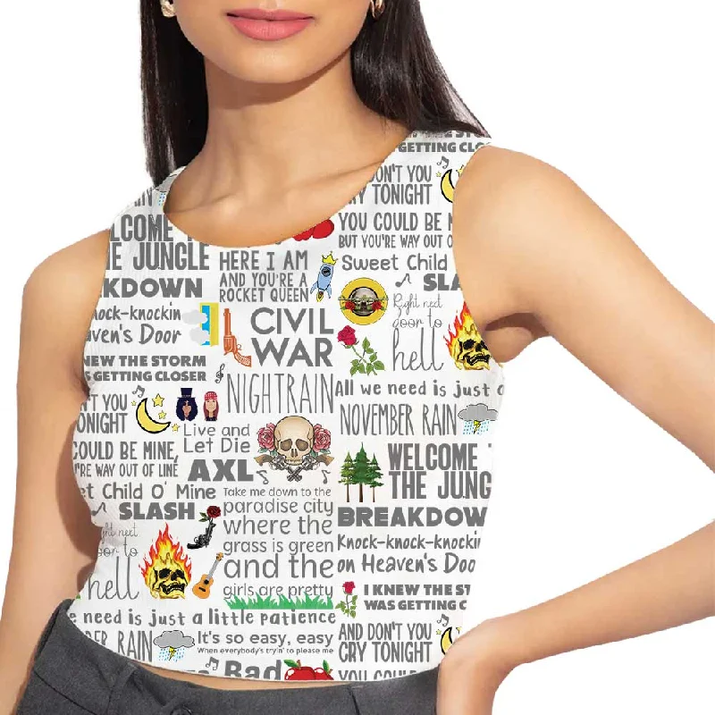 AOP Crop Top - Appetite For Doodle