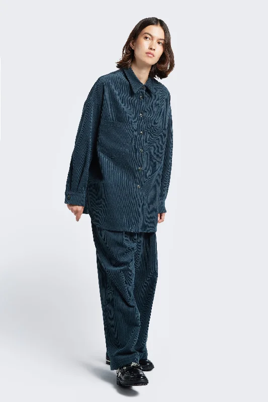 Proclaim Cord Shirt Petrol Blue