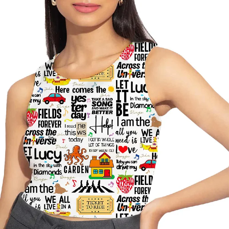 AOP Crop Top - Beatlemania