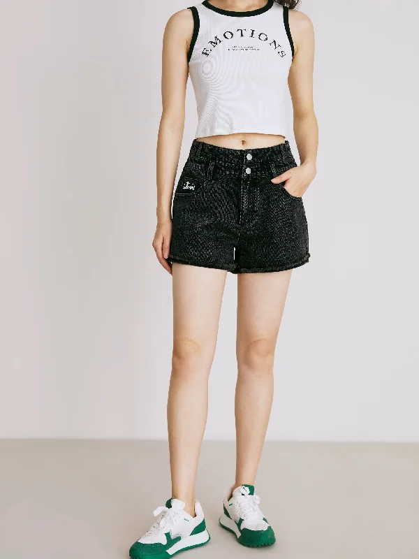 Carbon Gray Denim Shorts