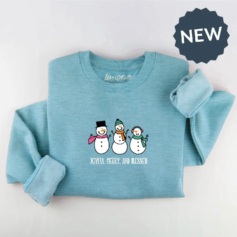 Embroidered Joyful Merry Blessed Sweatshirt