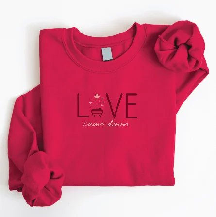 Embroidered Love Came Down Sweatshirt