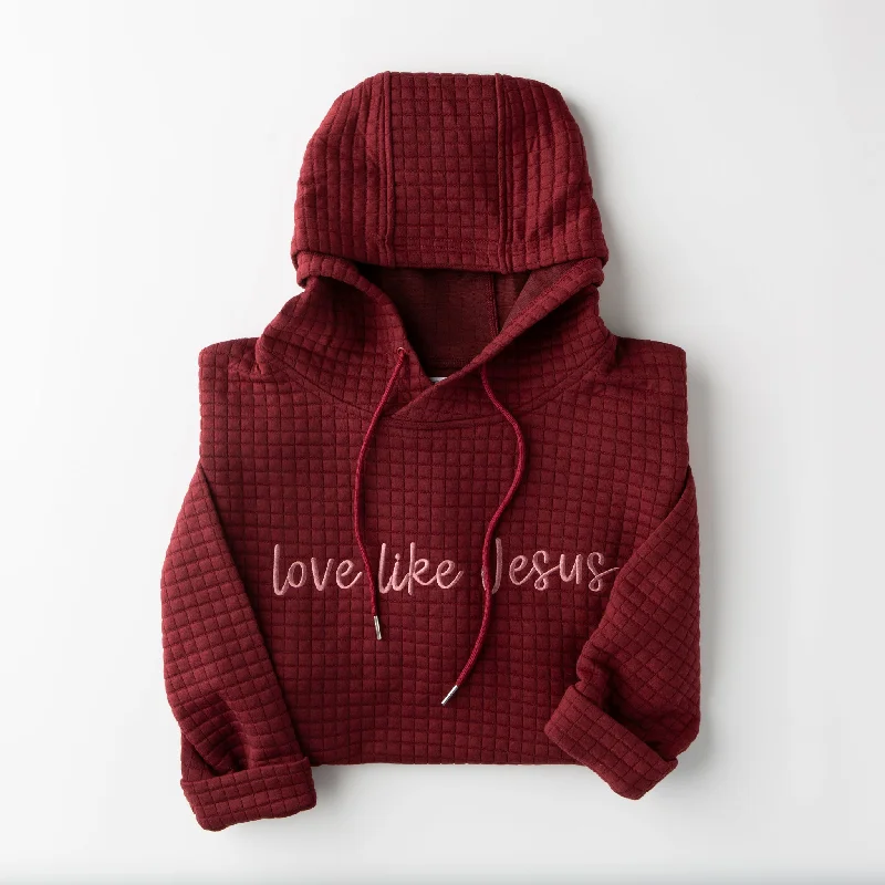 Love Like Jesus Quilted Hoodie