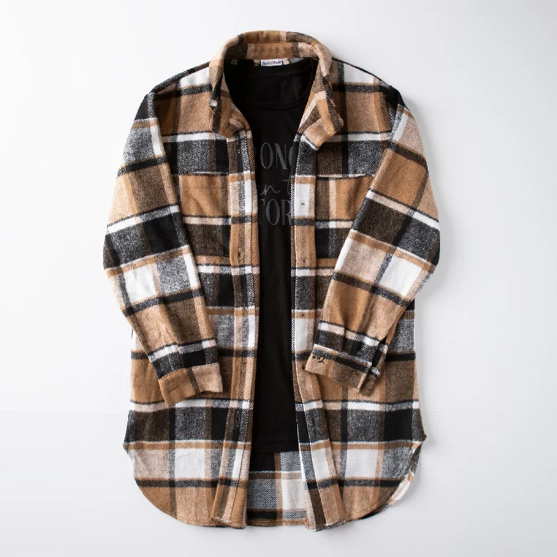 Love Never Fails Plaid Shacket