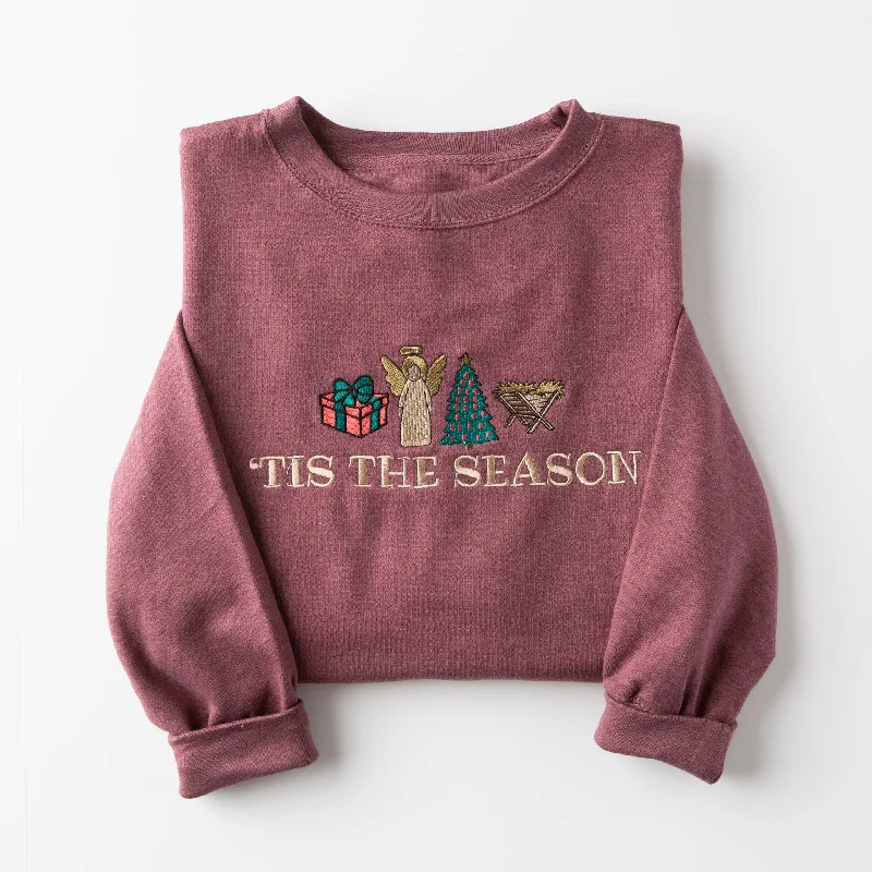 Embroidered Tis the Season Sweatshirt