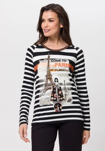 Tuzzi Black Striped Long Sleeved Tshirt