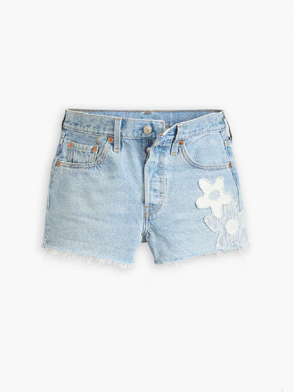 Women's High Rise Light Blue Shorts