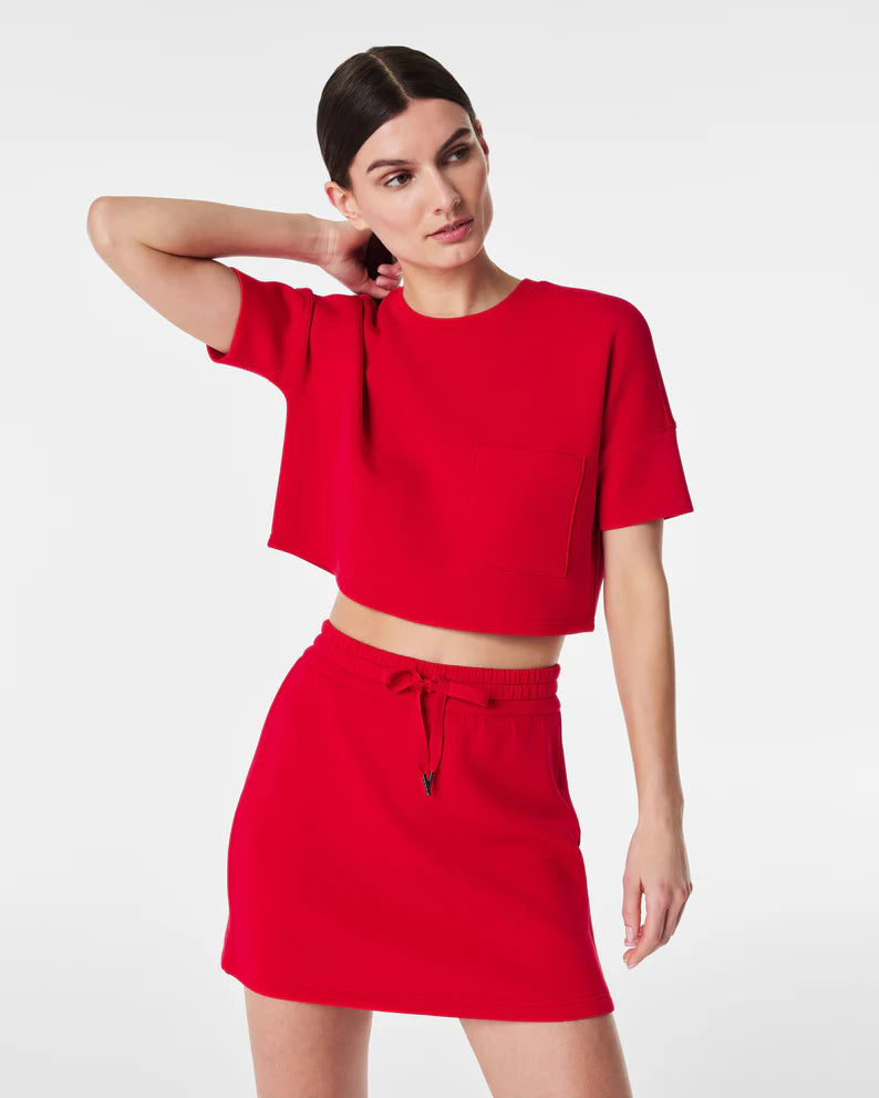 AirEssentials Cropped Pocket Tee - Spanx Red