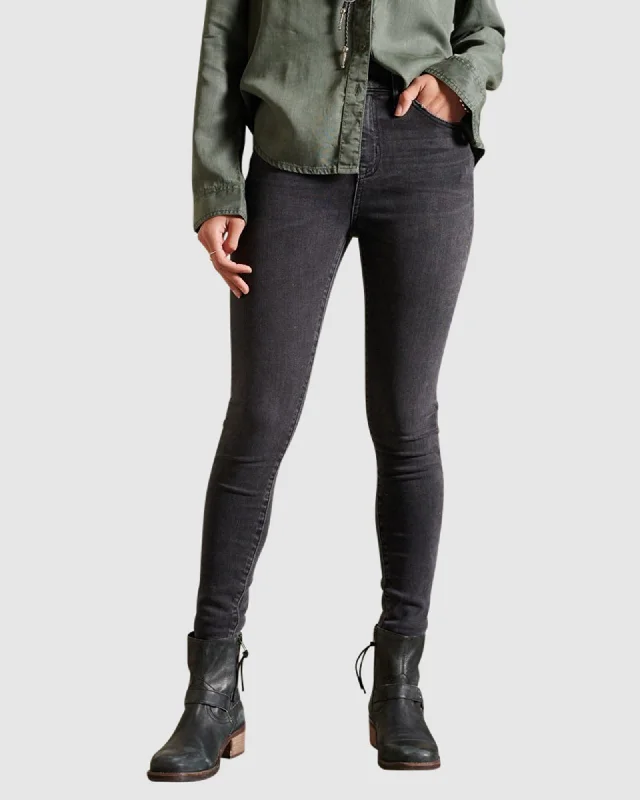 High Rise Skinny Jeans | Wolcott Black Stone