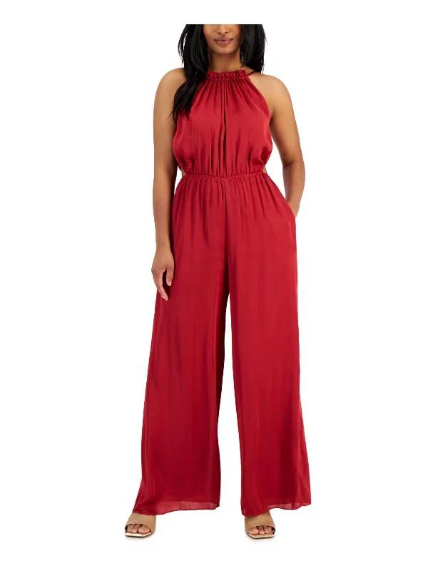 Womens Cut-Out Polyester Jumpsuit