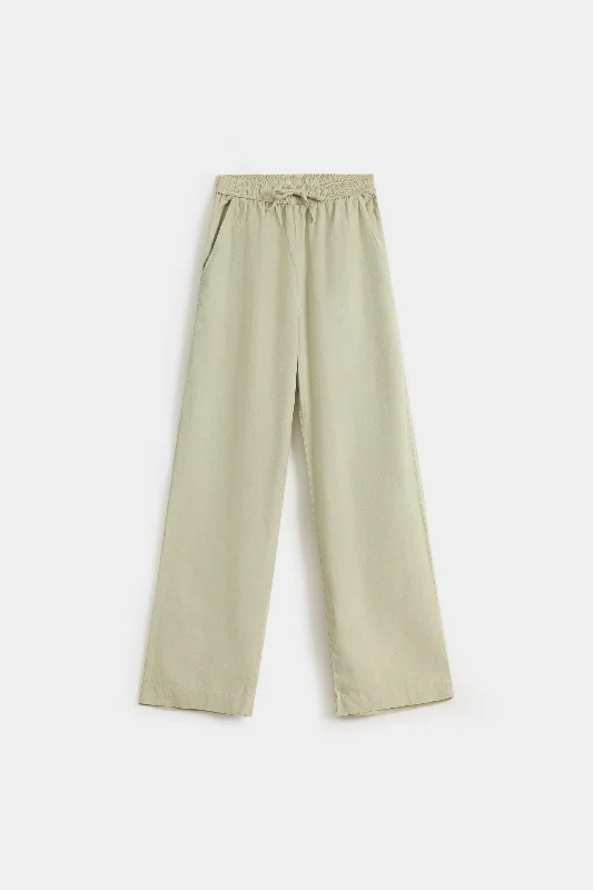 Straight Linen Trousers