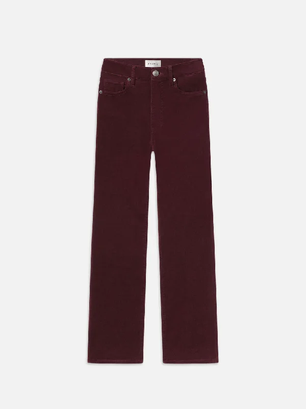 Le Sleek Straight Corduroy -- Dark Burgundy