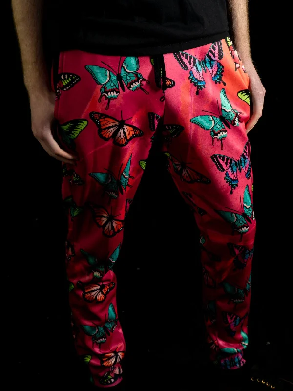 Maroon Butterfly Unisex Joggers