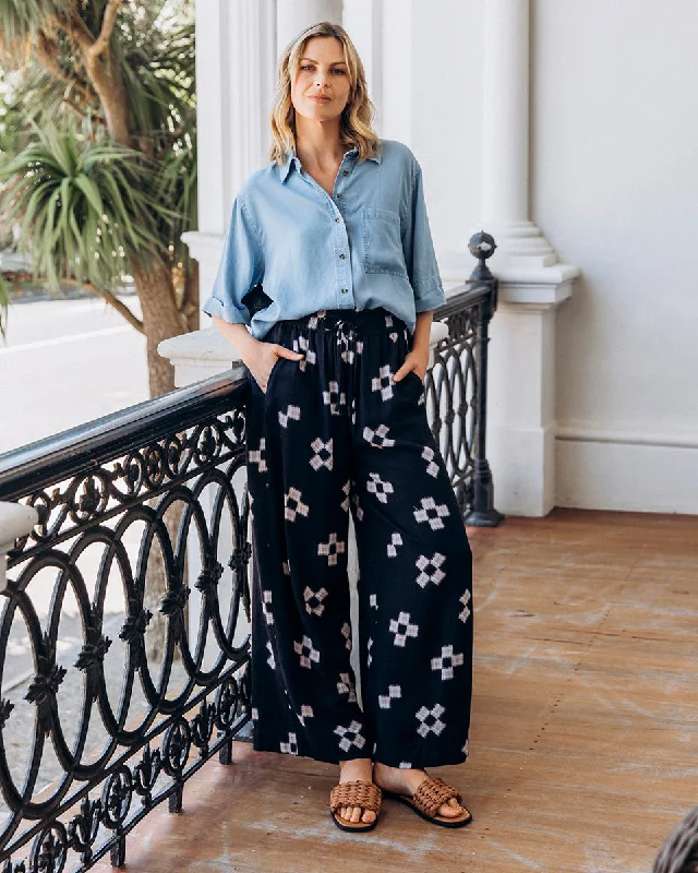 Elm Positano Pant Navy Print