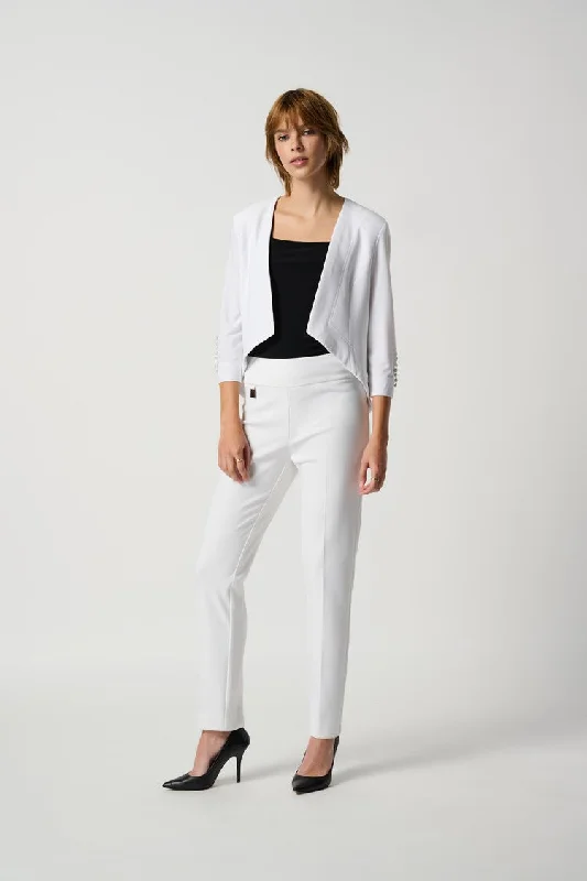 Joseph Ribkoff White Classic Tailored Slim Pan