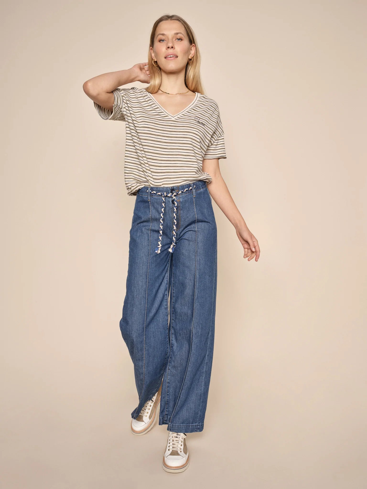 Mos Mosh Dark Blue Emilia String Jeans