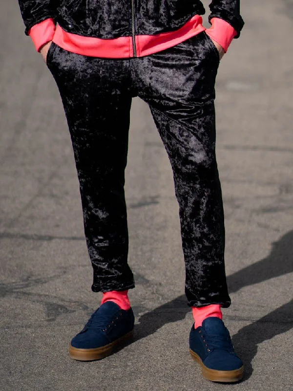 Neon Crushed Velvet Unisex Joggers