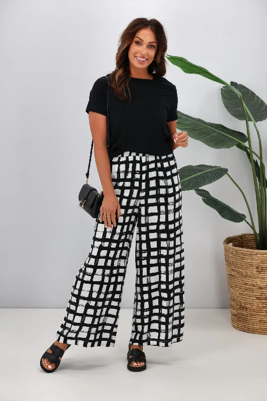 New U Collection Jessica Pant Black White