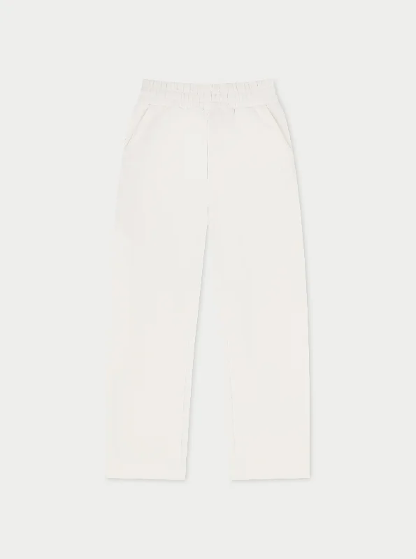 RELAXED TAPERED LEG JOGGERS - OFF WHITE