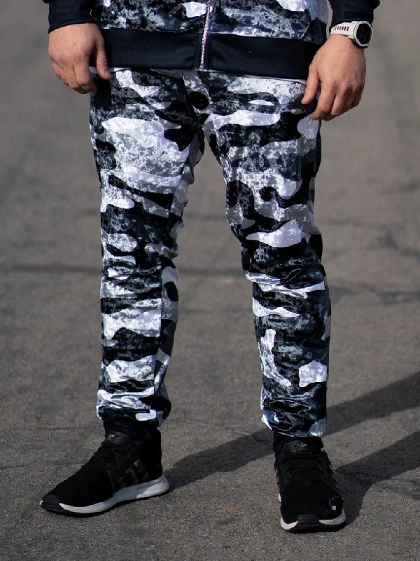 Snow Camo Crushed Velvet Unisex Joggers